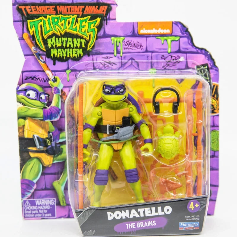 Teenage Mutant Ninja Turtles Action Figures Raphael Michelangelo Joint Movable Table Ornament Collectible Kids Birthday Gifts