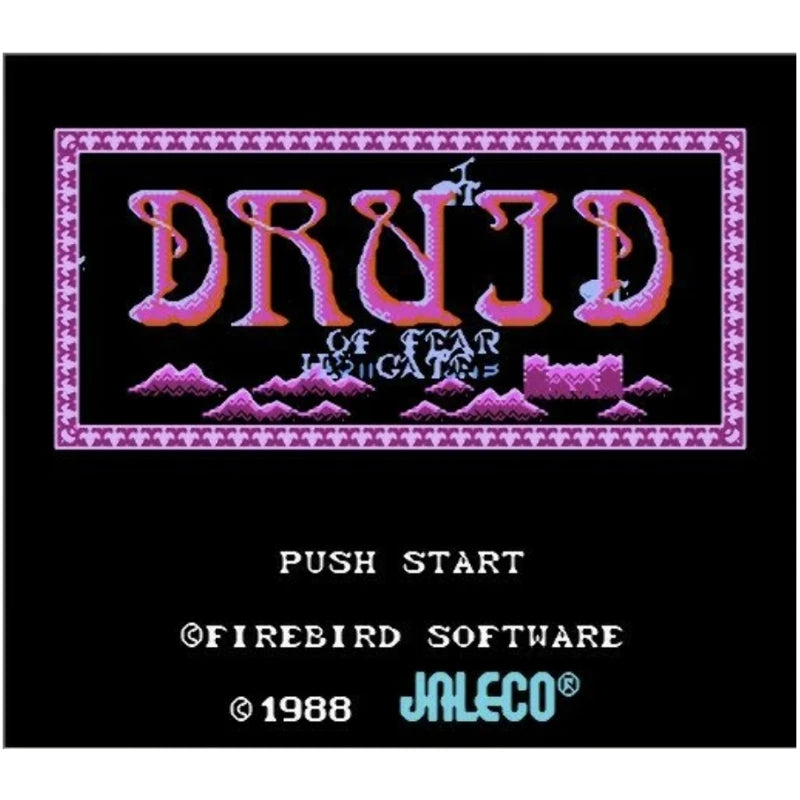 Druid English / Japanes( FDS Emulated ) Game Cartridge for FC / NES Consoles