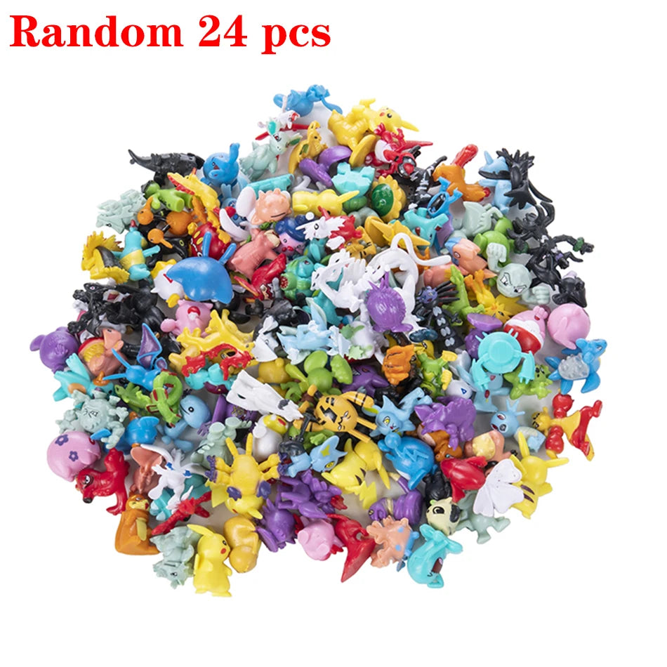 24-144 Pcs Pokemon Action Figure 2-3CM Not Repeating Mini Figures Model Toy Pikachu Anime Kids Collect Dolls Birthday Toy Gifts