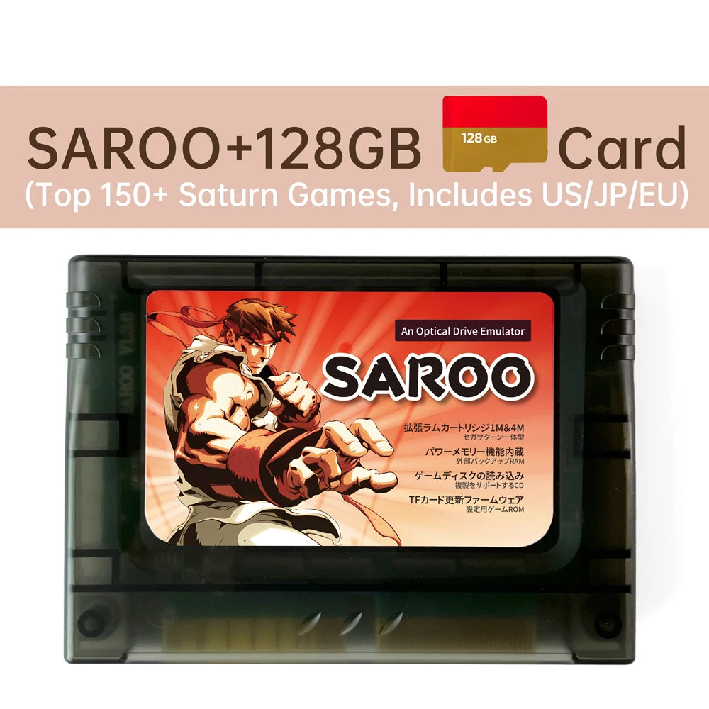 ENJOY SAROO Flashcart Region-free For Sega Saturn Viedo Console 0.8 Firm Support CD-ROM Emulated RAM Card Satiator ODE Fenrir