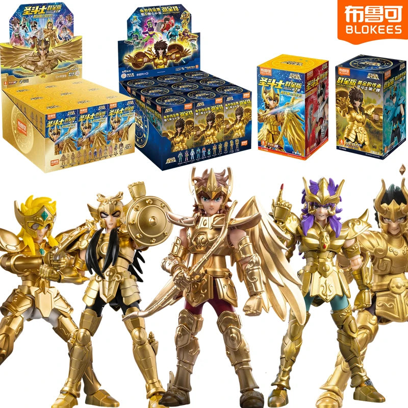 BLOKEES Original Saint Seiya V02 GALAXY VERSION V01 Dohko Libra Aquarius Ophiuchus Nachi Draco Seiya Toy Action Figure Gift