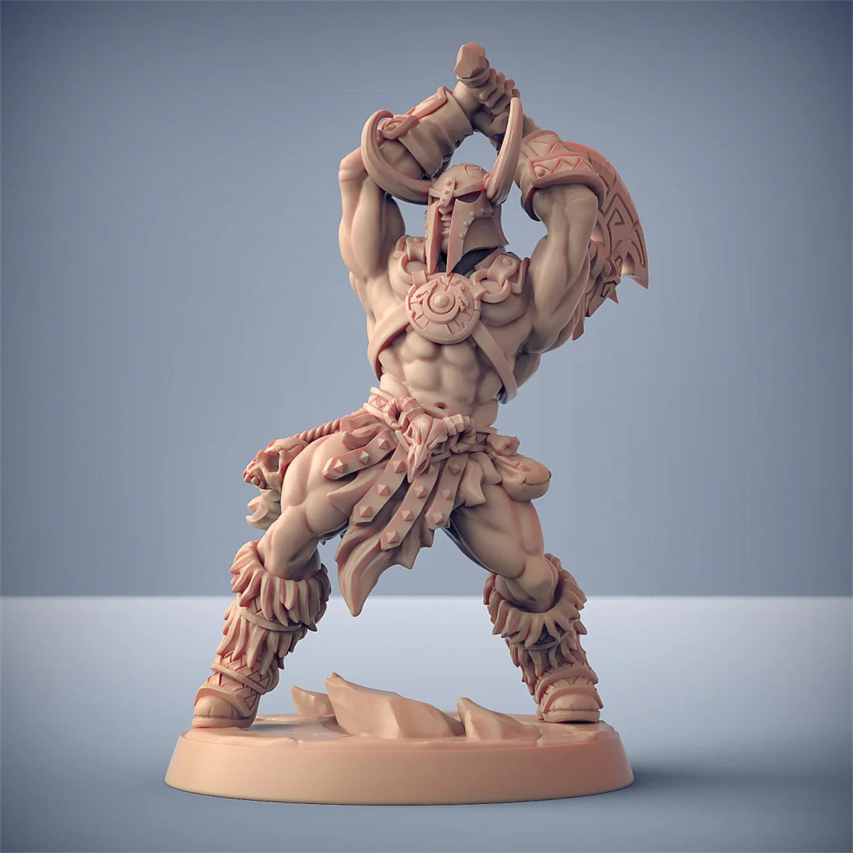 Barbarian Lion Riding Crazy Battle Dragon and Dungeon DND Running Team Board Game Chess Model
