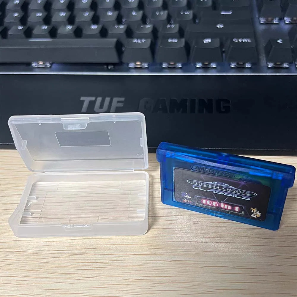 106-in-1 Game Cartridge Card For GBA/SP/NDS & Sega Master System - Classic Games With Case For GBA GameBoy Advance SP NDS