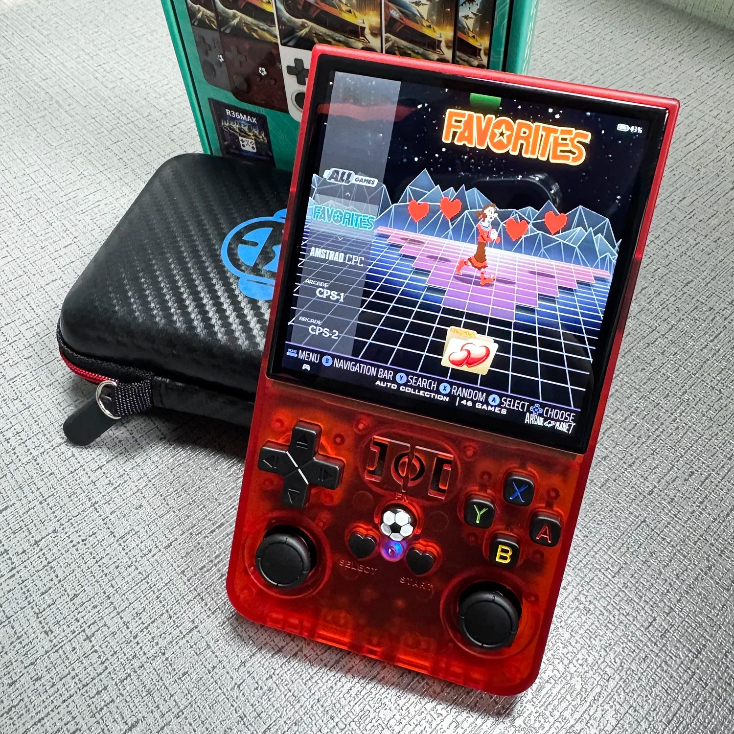 R36MAX Game Console 64GB 128GB 18000+GAMES Linux System 4.0 inch