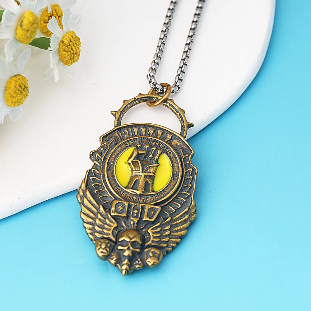 Game Warhammer 40K Peripheral Pendant Necklace Hip-Hop Punk Men Sweater Chain Fashionable Jewelry Accessories Gift For Friends
