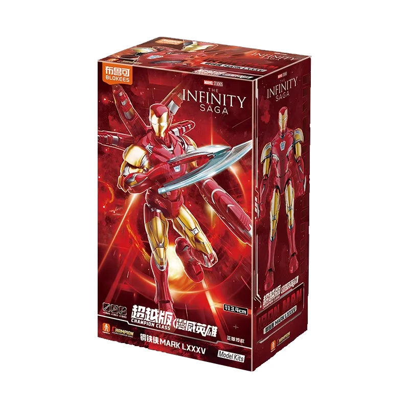 Original Blokees Marvel Champion Class Model Kits Spider-Man Iron Man Action Figures Peripheral Collection Toys Boy Gifts