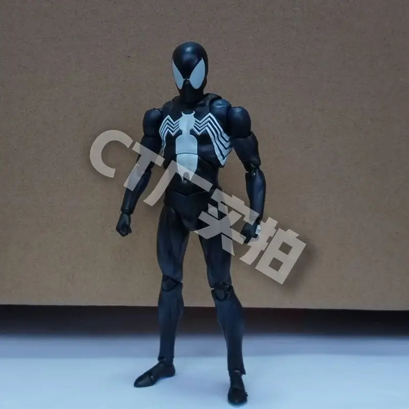 In Stock Ct Toys Spiderman Figure Mafex 147 Symbiotic Black Suit Venom The Amazing Spider-man Anime Action Figure Gifts Toys