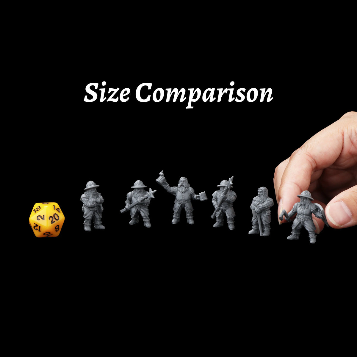 6Pcs RPG Dwarf Guards Set – Fantasy Figures for TTRPG Roleplay, Collectible Gift for Dwarf Kingdom Adventure & Terrain
