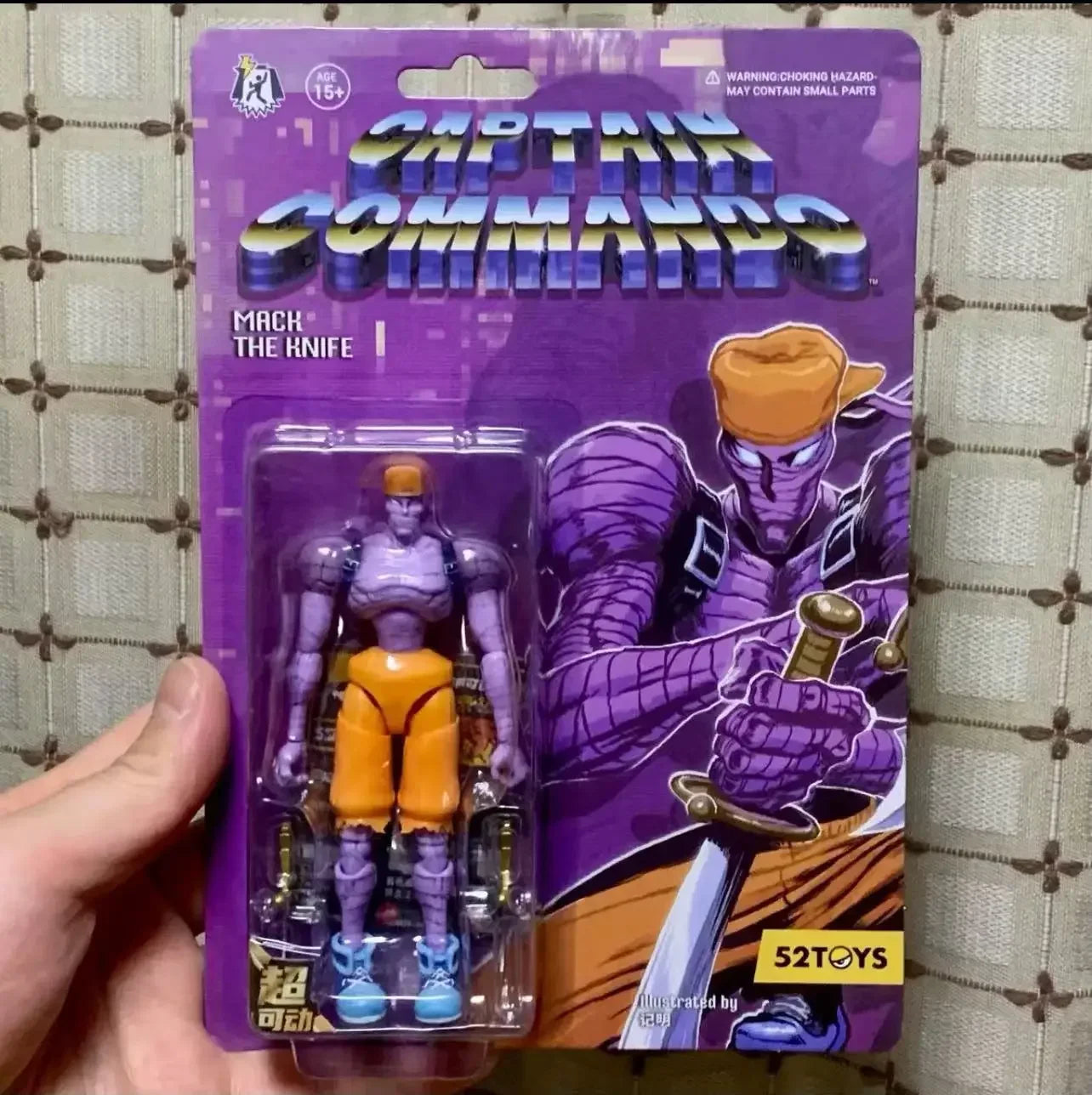 52toys Captain Commando Figure Mack The Knife Ginzu The Ninja Baby Head Arcade Game Action Doll 1/18 Toy Birthday Toys Gifts
