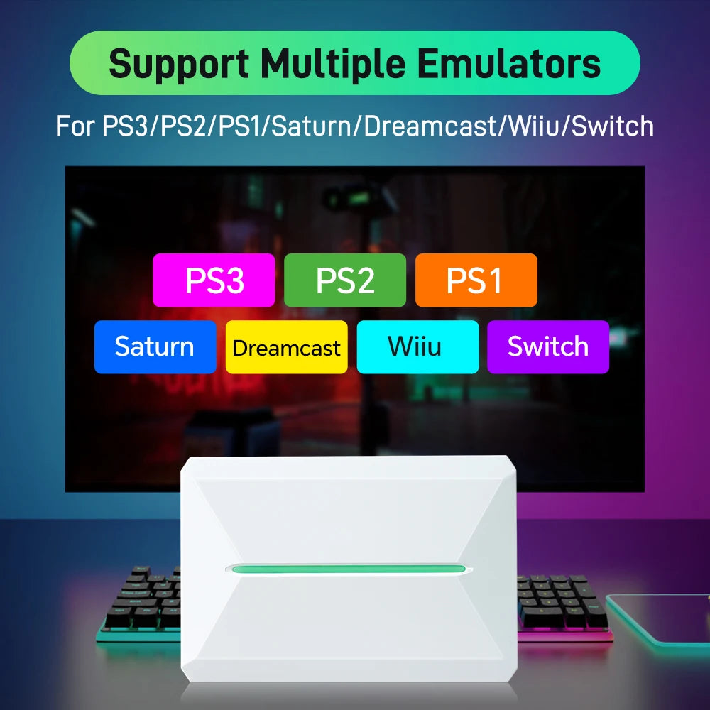 Playnite&Retrobat 500GB Game Hard Drive Consoles Retro Gaming HDD With 38200+Games&49 Emulators Plug&Play for PS3/PS2/PS1/N64