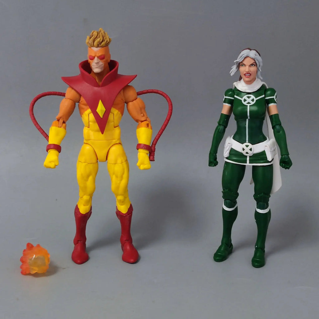 Marvel Legends Rogue with No Extra Hands Nor Head and Pyro 2-pack Set 6" Loose Action Figure