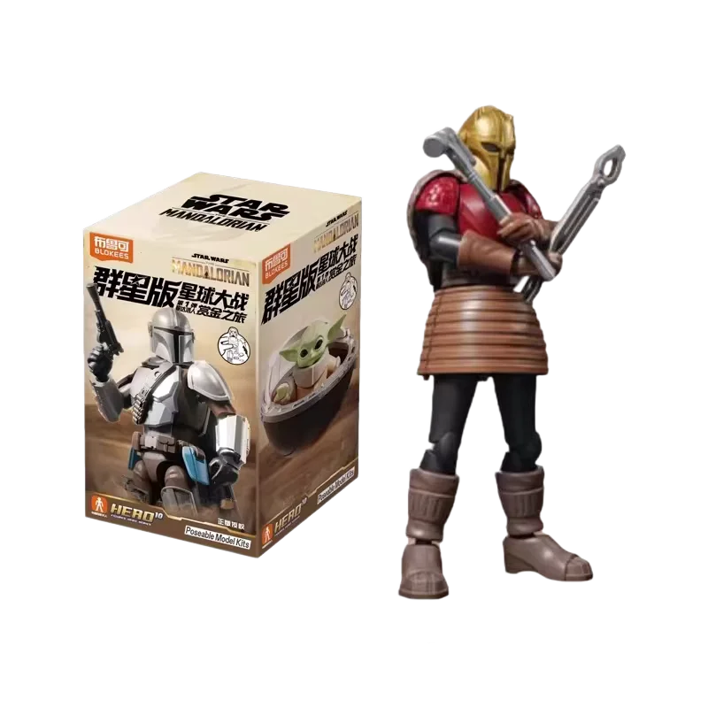 Original Blokees Star Wars Galaxy Edition Vol.1 The Mandalorian Bounty Tour Blind Box Action Figure Hero Collection Boy Gift Toy