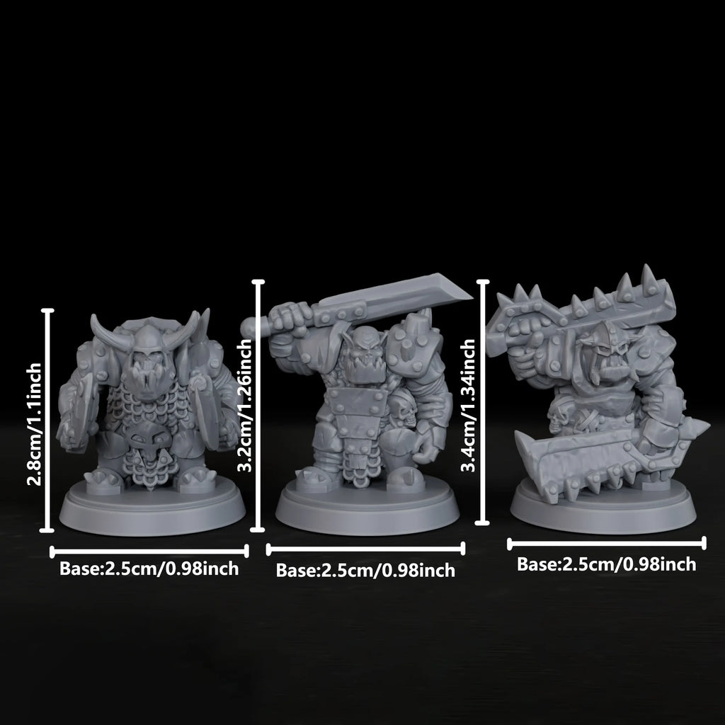 TTRPG Miniatures Ork Warriors Minis RPG Tabletop Board Game