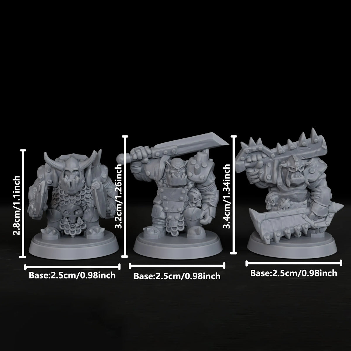 TTRPG Miniatures Ork Warriors Minis RPG Tabletop Board Game