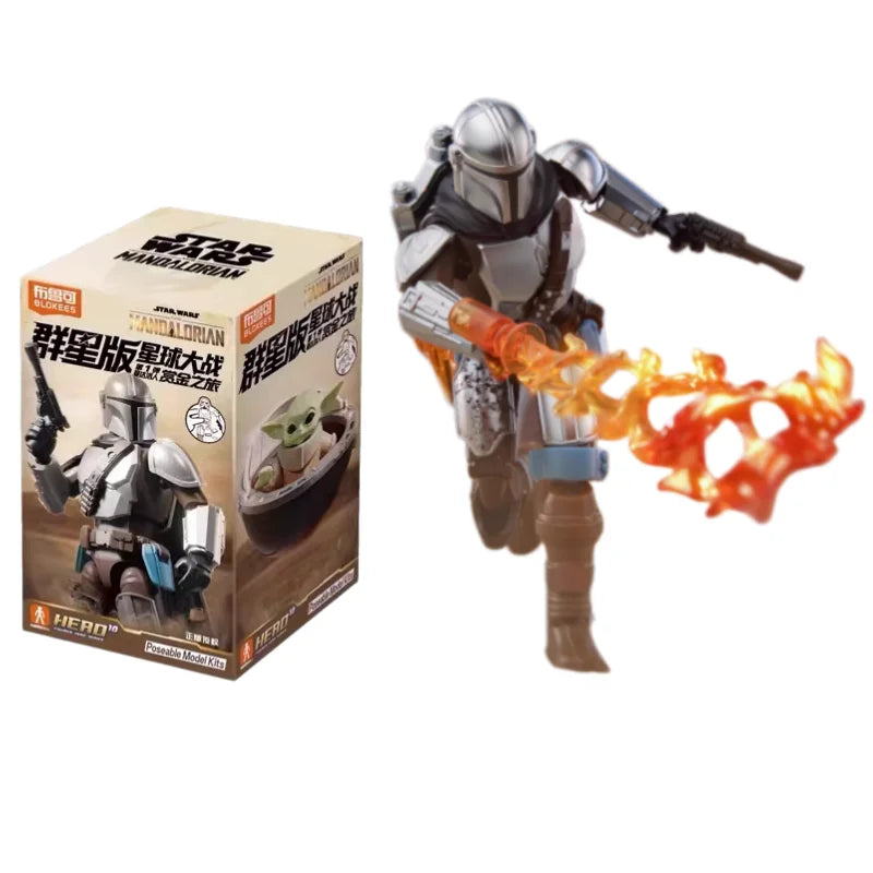 Original Blokees Star Wars Galaxy Edition Vol.1 The Mandalorian Bounty Tour Blind Box Action Figure Hero Collection Boy Gift Toy