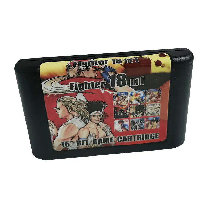18 In1 Game Cartridge For 16 Bit Video Game Console Many Fighter Games