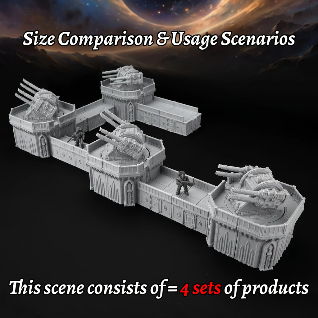 Modular Sci-Fi Defense Turret Miniature Model for RPG Terrain Space Battlefields, Expandable Sturdy Miniature for TTRPG
