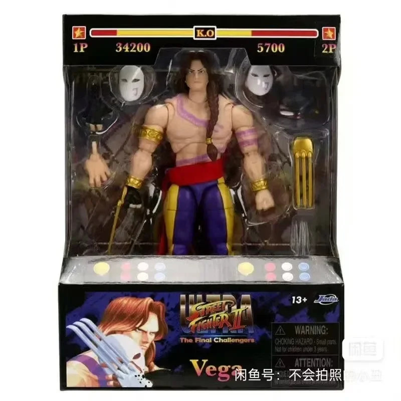 Jada Toys Ultra Street Fighter II M.Bison Dhalsim Violent Ken RYU Guile 6" Inch
