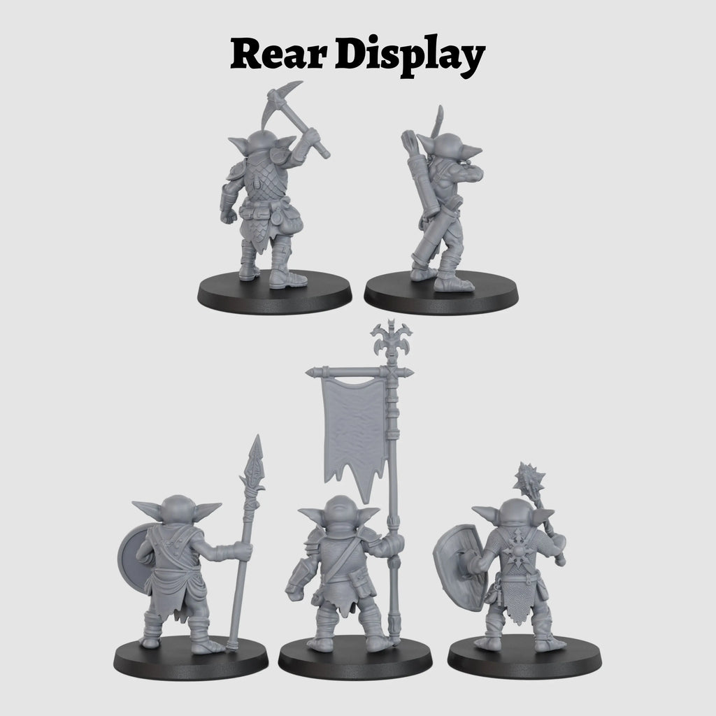 Fantasy Goblin Squad Miniatures - TTRPG Roleplay Figures, Goblin Raiders, Collectible Accessories for Village & Cave Encounters