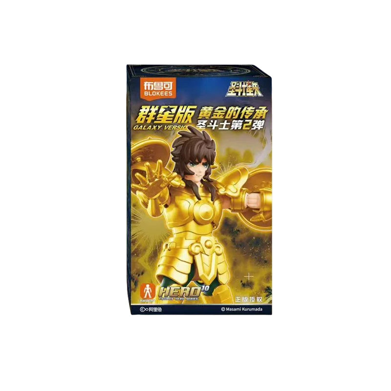 BLOKEES Original Saint Seiya V02 GALAXY VERSION V01 Dohko Libra Aquarius Ophiuchus Nachi Draco Seiya Toy Action Figure Gift