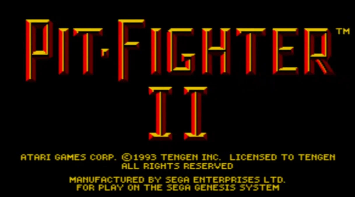 Pit Fighter 2 unreleased MD 16Bit Game Card For Mega Drive Game Console
