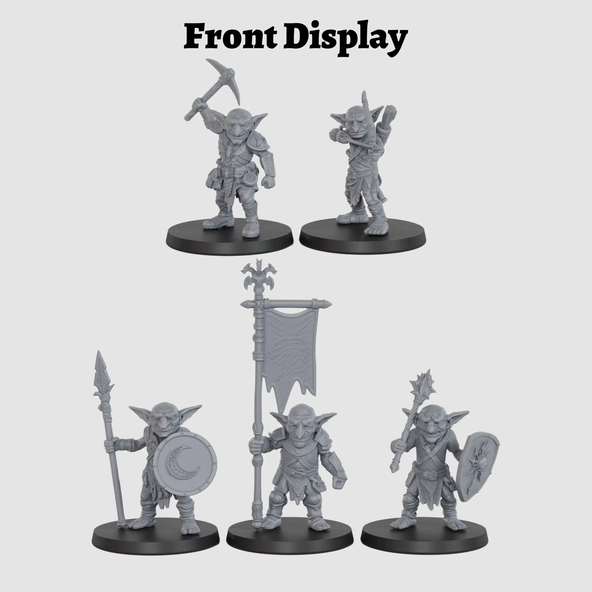 Fantasy Goblin Squad Miniatures - TTRPG Roleplay Figures, Goblin Raiders, Collectible Accessories for Village & Cave Encounters