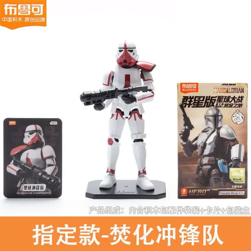 Original Blokees Star Wars Blind Box Galaxy Of Stars Mandalorian Bounty Hunt Toy Decorative Ornaments Action Figures Gift Toys