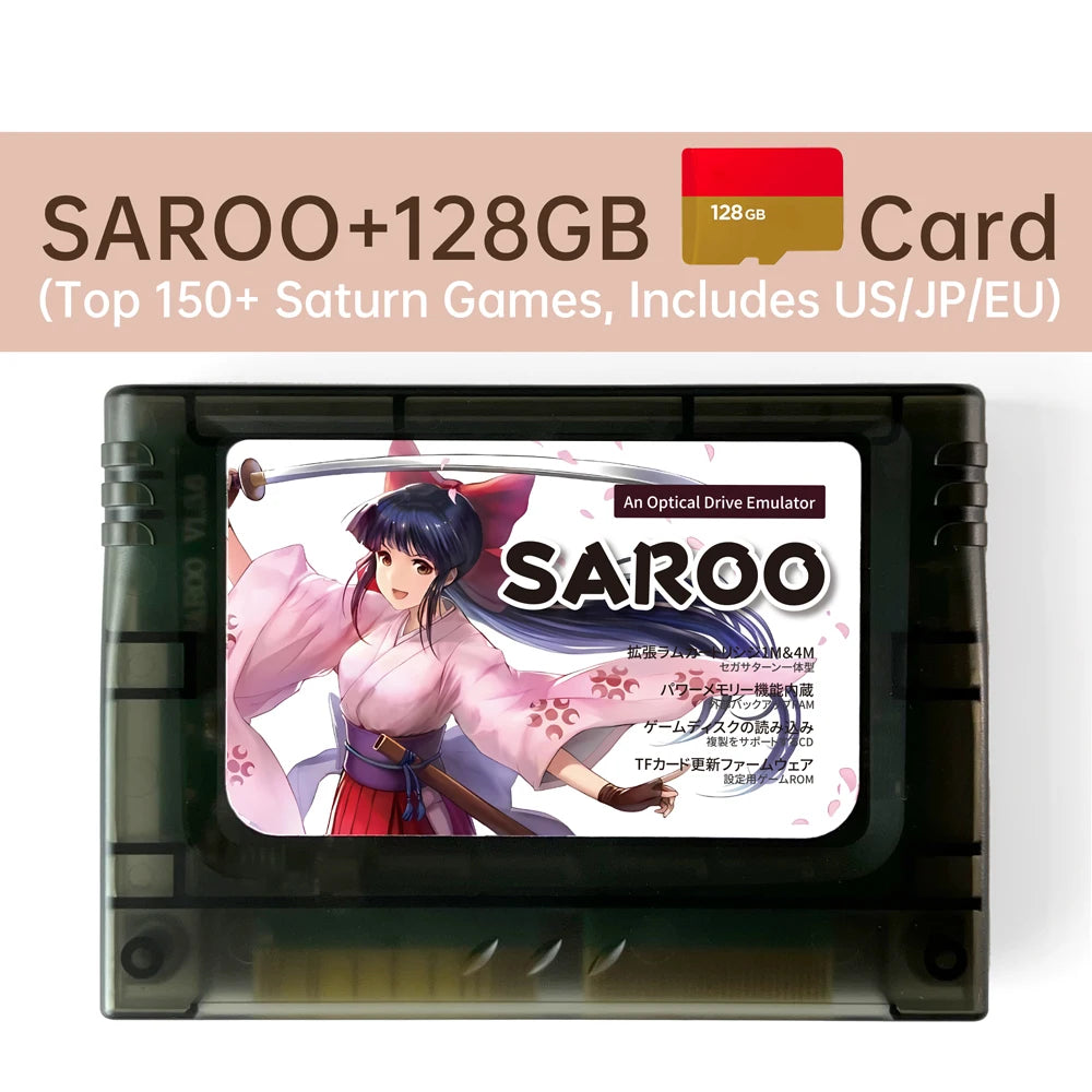 ENJOY SAROO Flashcart Region-free For Sega Saturn Viedo Console 0.8 Firm Support CD-ROM Emulated RAM Card Satiator ODE Fenrir