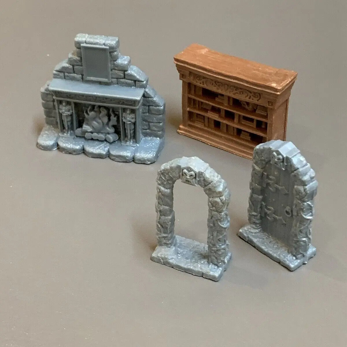 Set Door Bookshelf Fireplace Furniture Miniatures Board Game Minis  Table Top Replacement