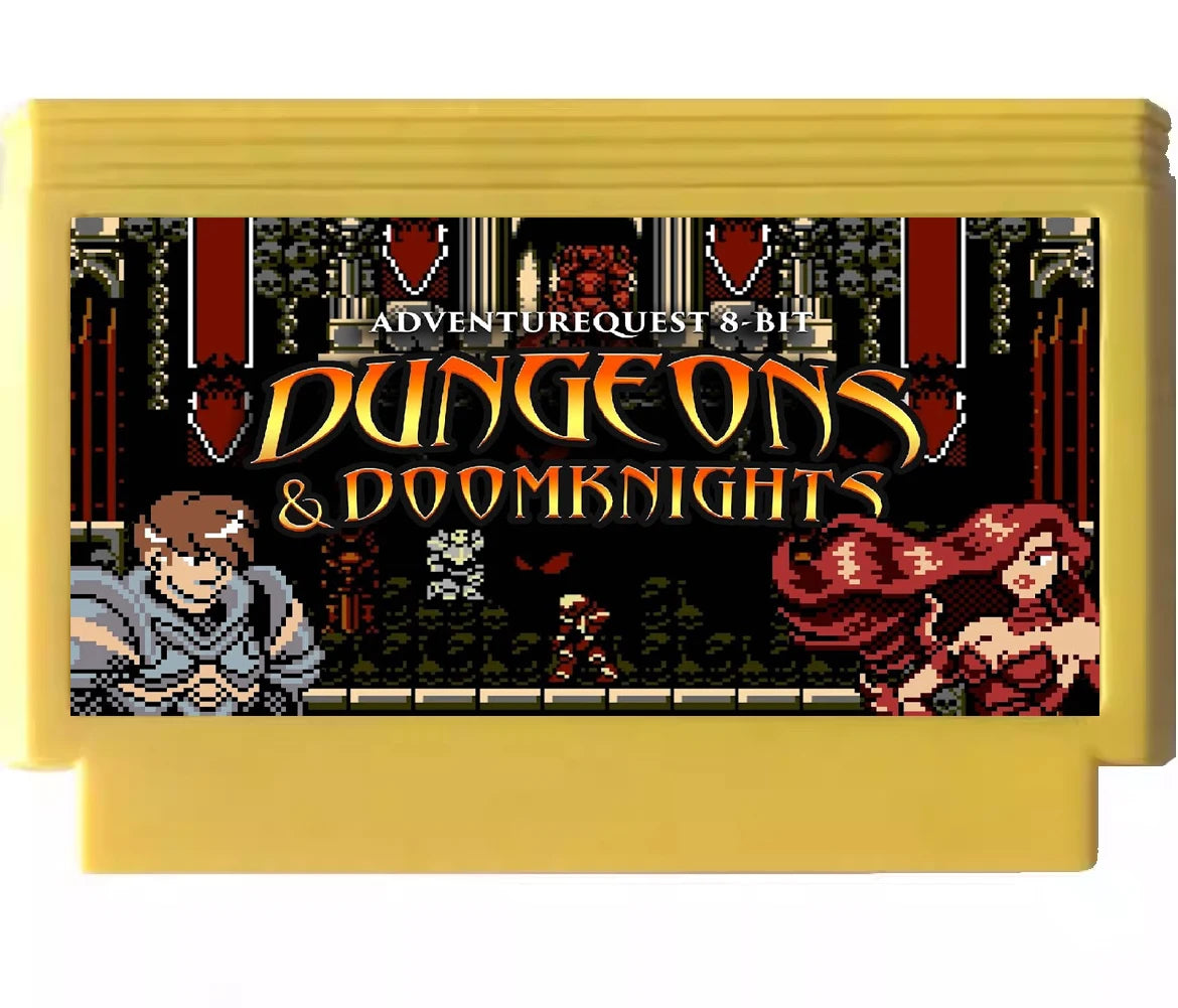 FC Dungeons And Doomknights 8 Bit Game Card