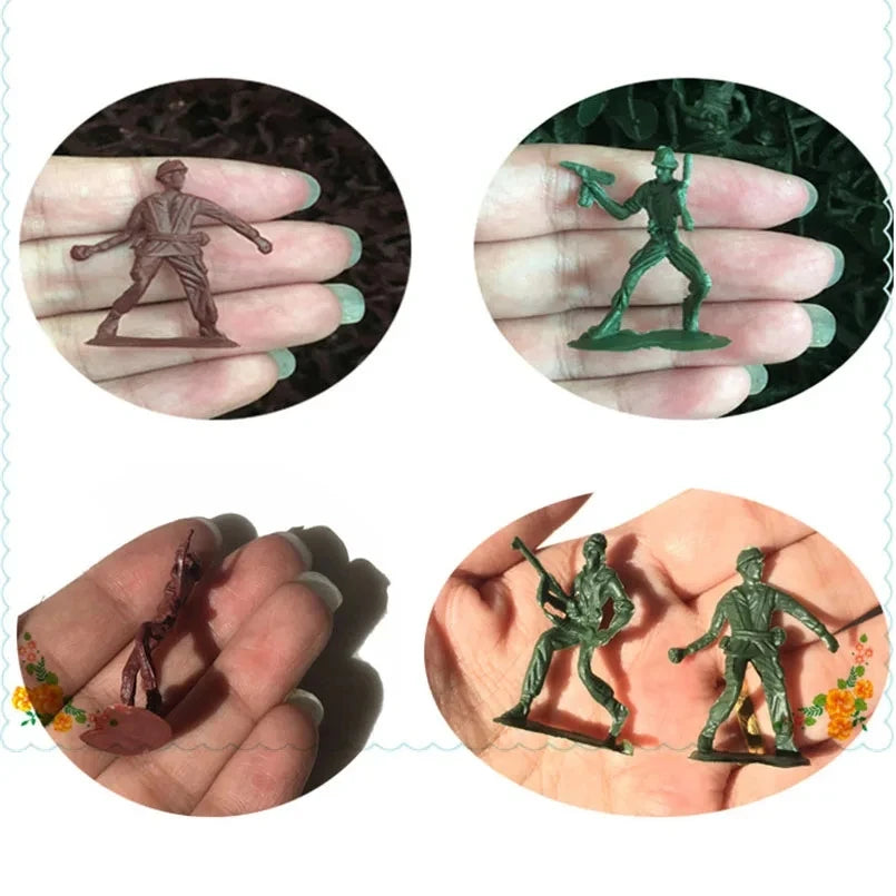 307 Pieces Military 4cm Soldier Plastic Model Army Toy Action Figures Decor Play Set Model Toys for Children Christmas Gifts