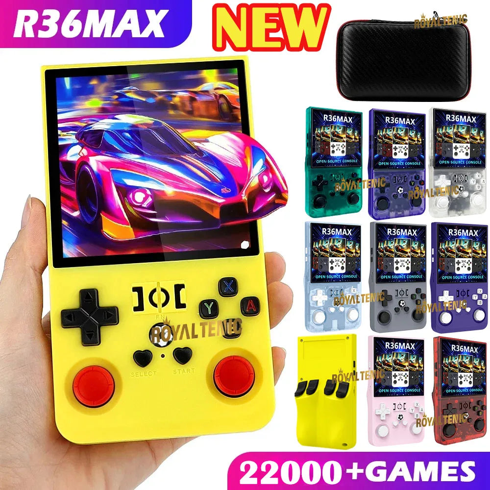 R36MAX Game Console 64GB 128GB 18000+GAMES Linux System 4.0 inch