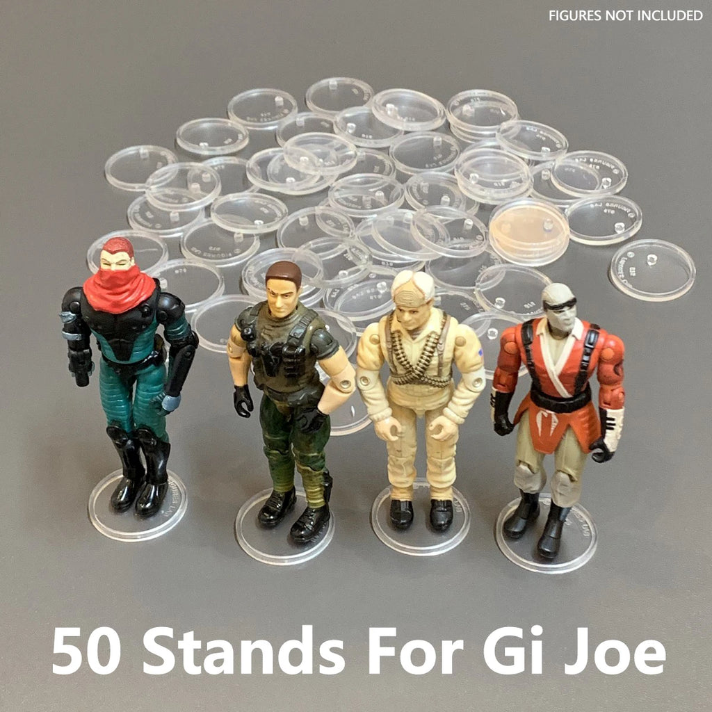 Lot 10-100PCS Black & Transparent Stand Base For 3.75inch G.I. JOE Gi Joe Cobra Action Force Soldier Figures Display Accessory