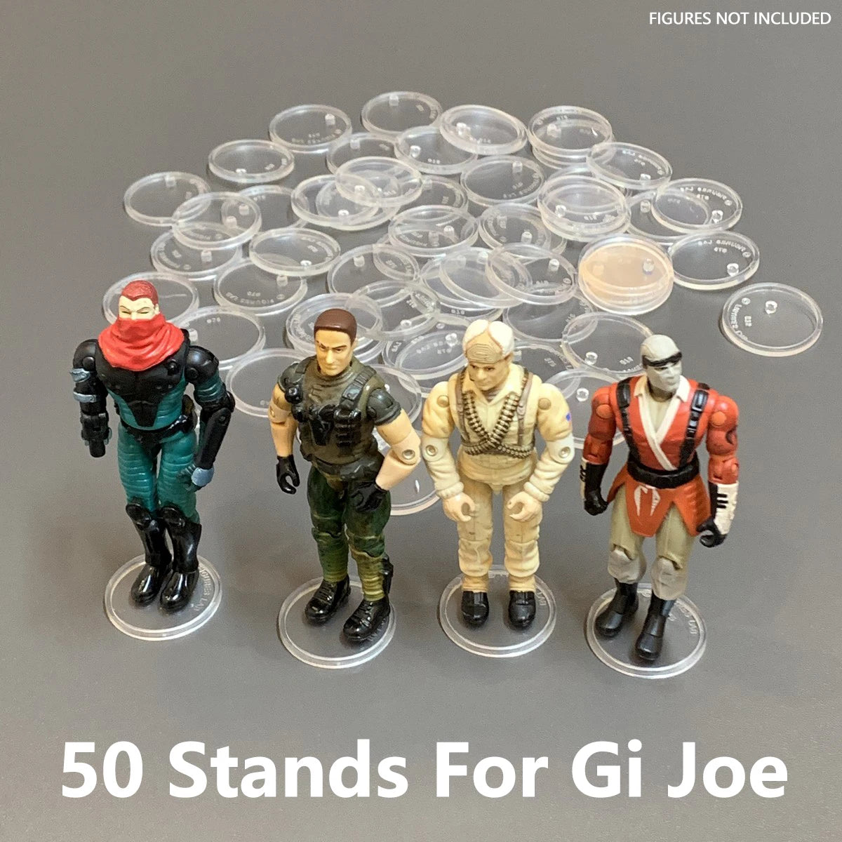Lot 10-100PCS Black & Transparent Stand Base For 3.75inch G.I. JOE Gi Joe Cobra Action Force Soldier Figures Display Accessory
