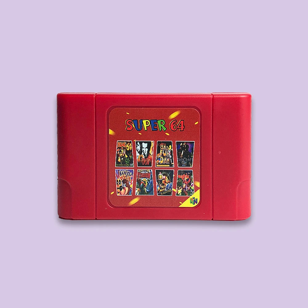 Super 64 Retro Game Card 340 in 1 Game N64 Cartridge for N64 Video Game Console Region Free With 16G card