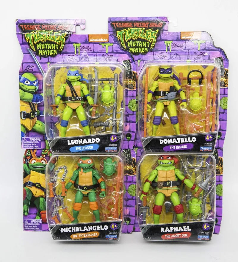 Teenage Mutant Ninja Turtles Action Figures Raphael Michelangelo Joint Movable Table Ornament Collectible Kids Birthday Gifts