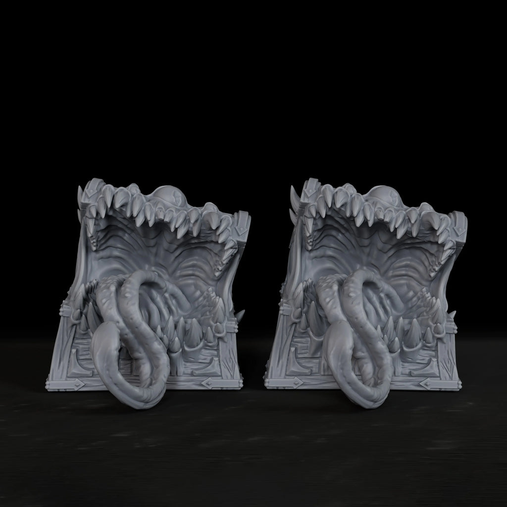 2 Pcs Mimic Miniatures - Resin Trap Creature Terrain Props, Ideal for Fantasy TTRPG Roleplayings, Creative Gifting