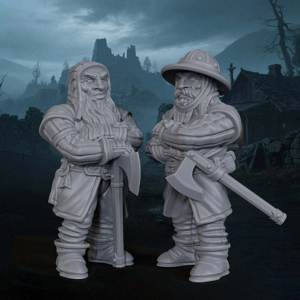 6Pcs RPG Dwarf Guards Set – Fantasy Figures for TTRPG Roleplay, Collectible Gift for Dwarf Kingdom Adventure & Terrain