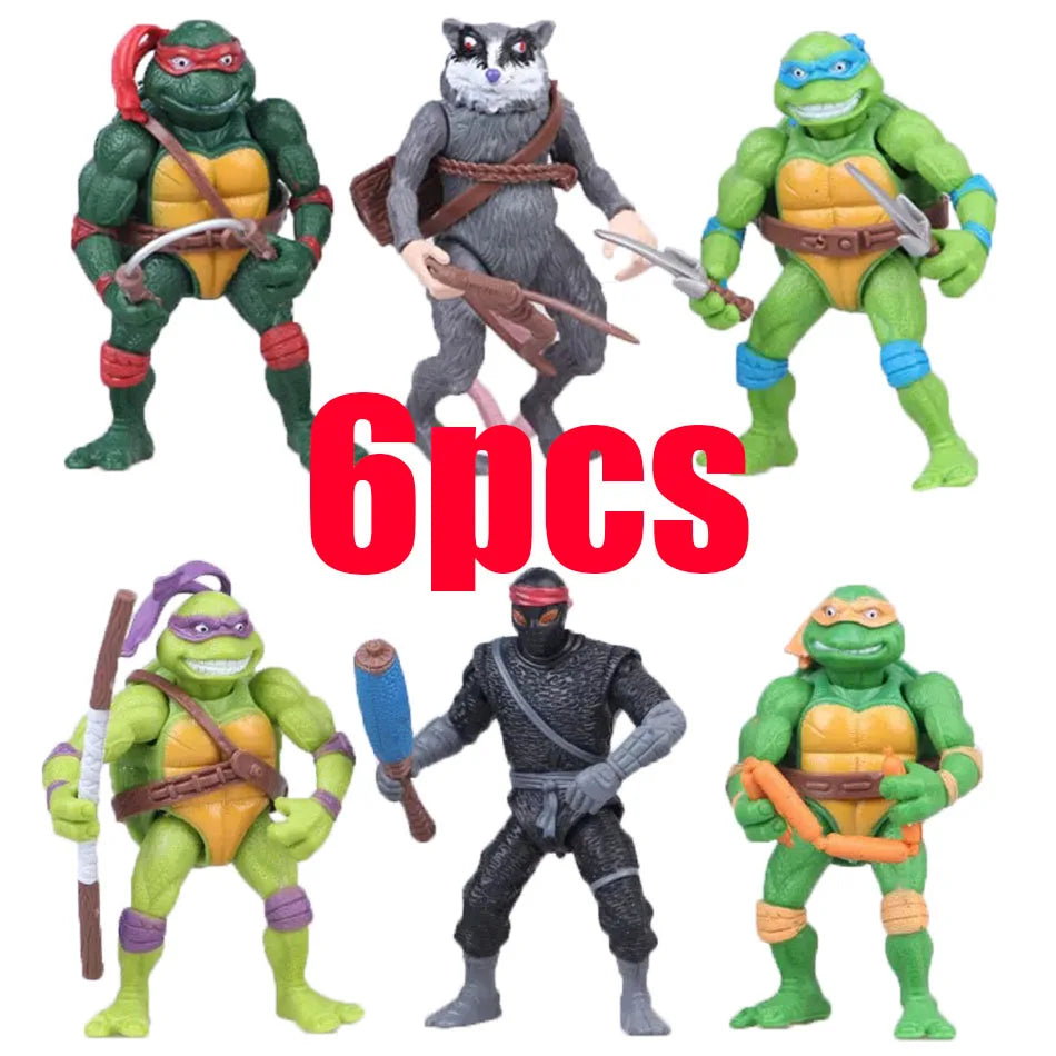 4pcs/Set Ninja Turtle Anime Figure Neca TMNT Limited Edition Action Figurine Statue Action Figurine Movable Model Toys Gifts