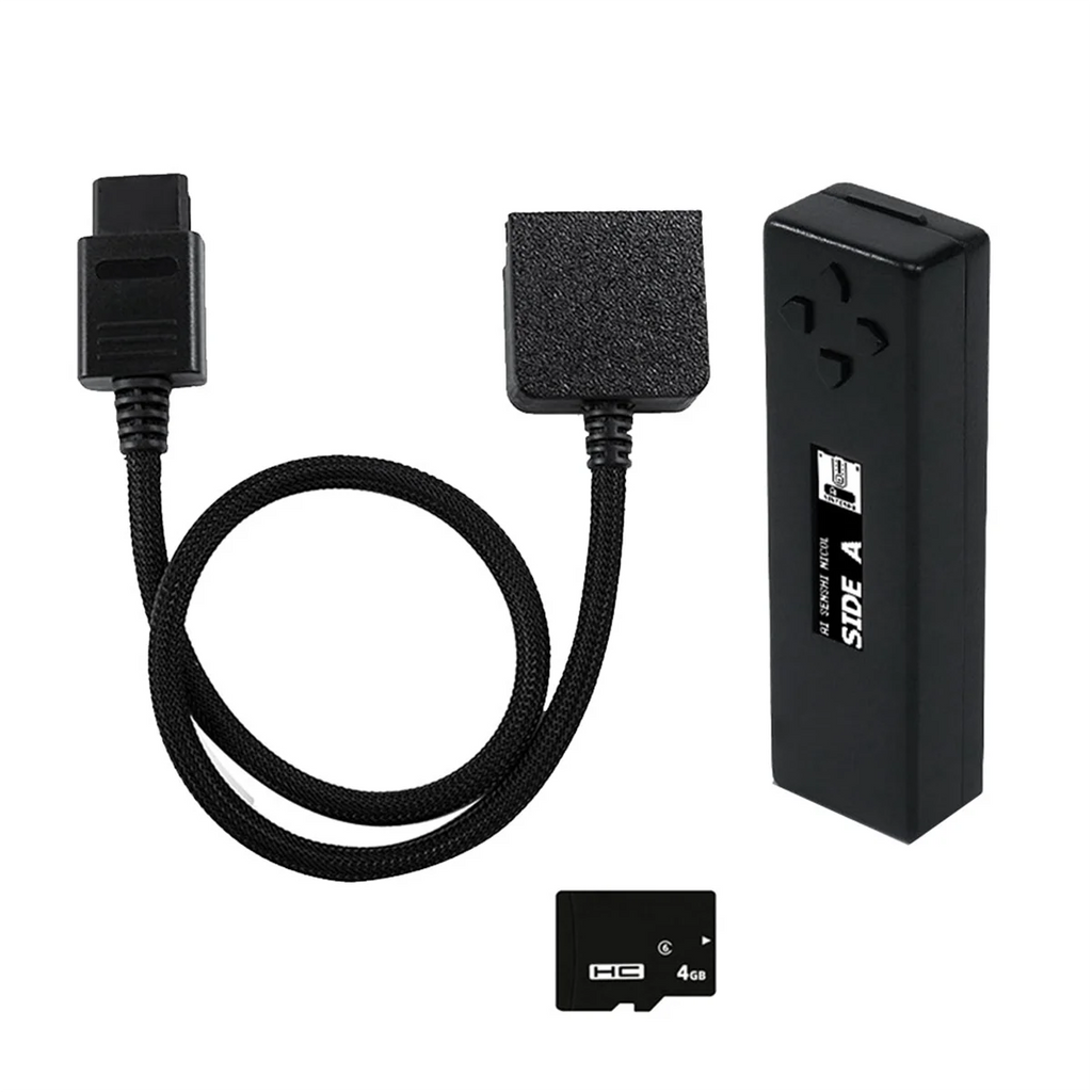 Sale For FDSkey Disk System Drive Emulator+Cable Adapter+4GB Card with OLED Display for Sharp Twin Famicom Emulator Black
