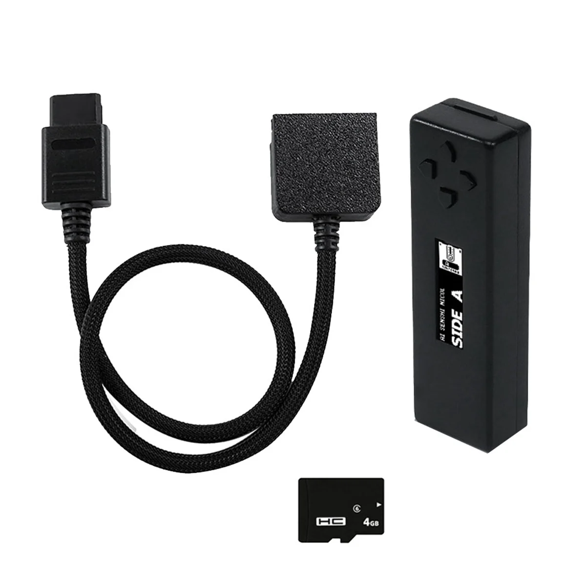 Sale For FDSkey Disk System Drive Emulator+Cable Adapter+4GB Card with OLED Display for Sharp Twin Famicom Emulator Black