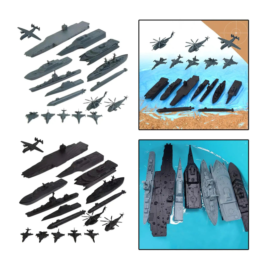 17x Naval Ship Assembly Kit Featuring Helicopter for Boys and Girls