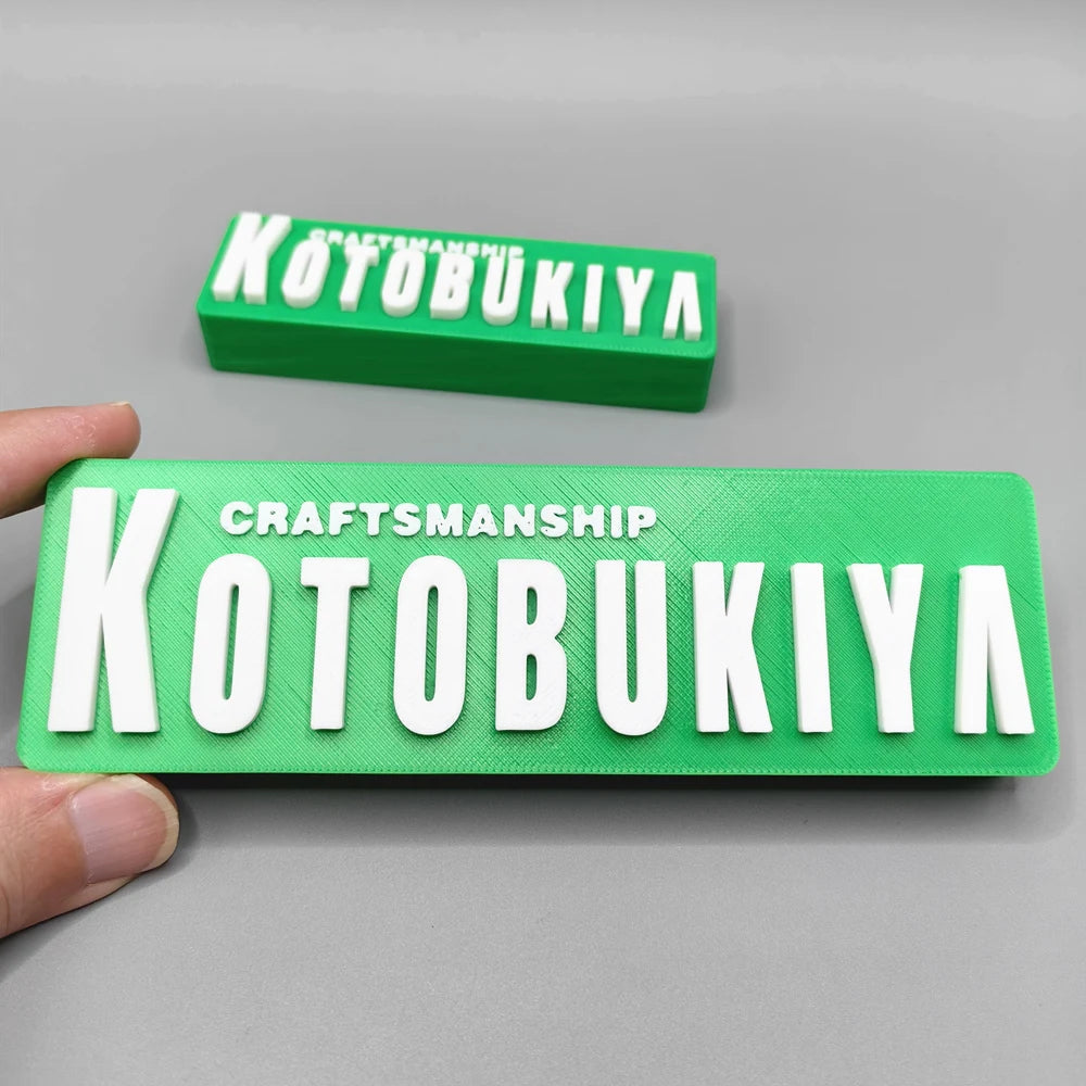 Video Game Company Title 3D Printing Logo Nameplate for Model Doll PVC Figure Collection Display Cosplay Exhibition Ornament Toy