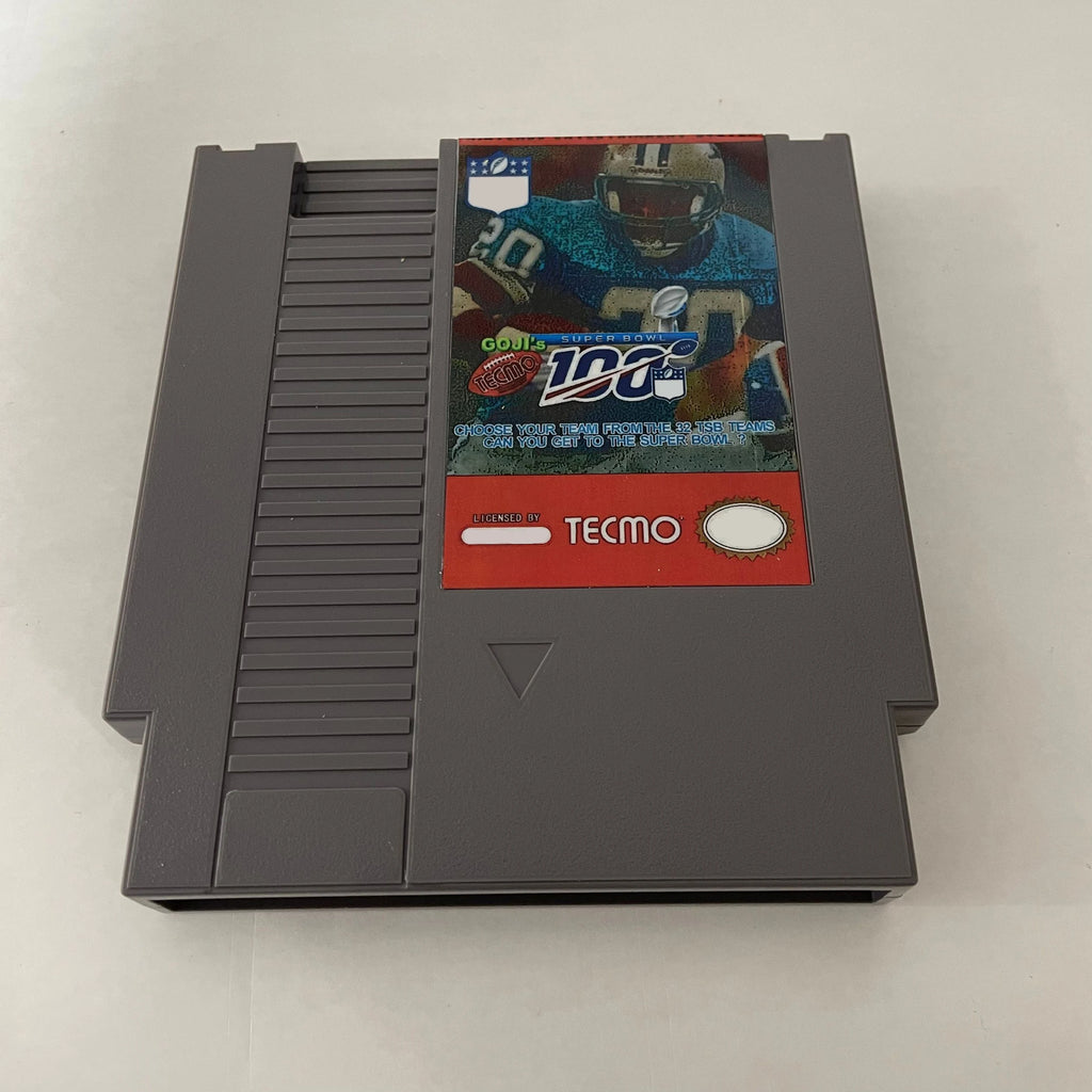 Goji's Tecmo Super Bowl NFL100 Standard Version - NES Game Cartridge For 72 Pins 8 Bit Video Game Console