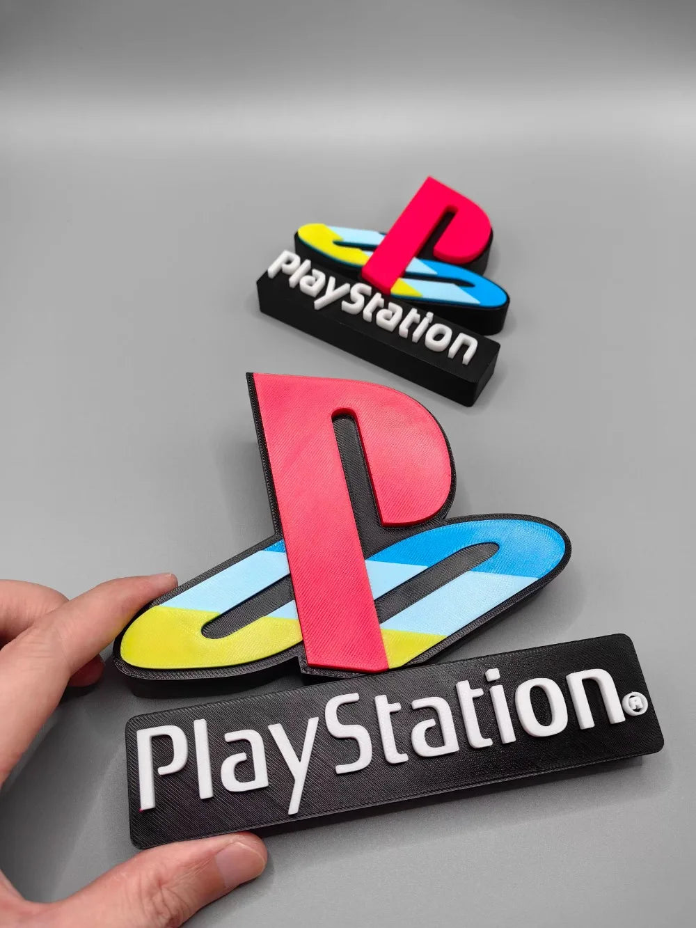 Video Game Company Title 3D Printing Logo Nameplate for Model Doll PVC Figure Collection Display Cosplay Exhibition Ornament Toy