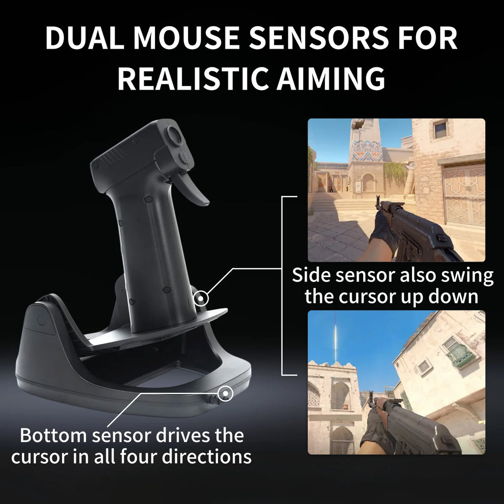 CYLIEX L25B Gun Mouse FPS Game Pistol Handle Grip Wired Gaming Mouse Peripherals Pc Custom Gamer Accessories Shooting Mice