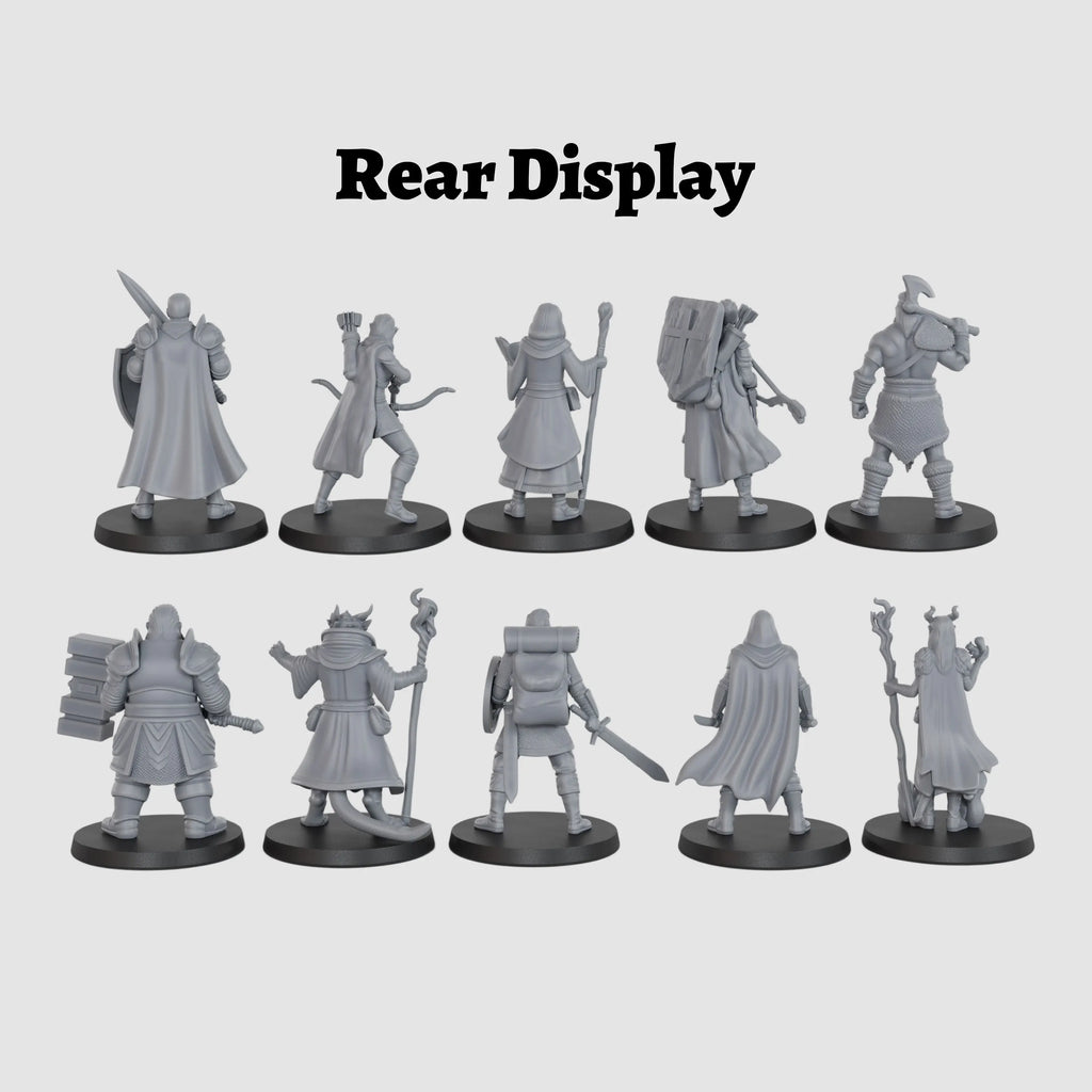 Fantasy Expedition Heroes Miniature Set - 25mm TTRPG Figures, for Fantasy Quests & Dungeonsn