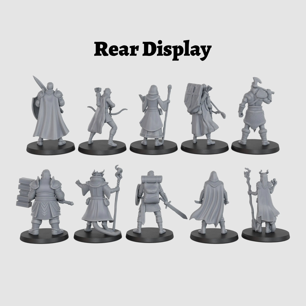 Fantasy Expedition Heroes Miniature Set - 25mm TTRPG Figures, for Fantasy Quests & Dungeonsn