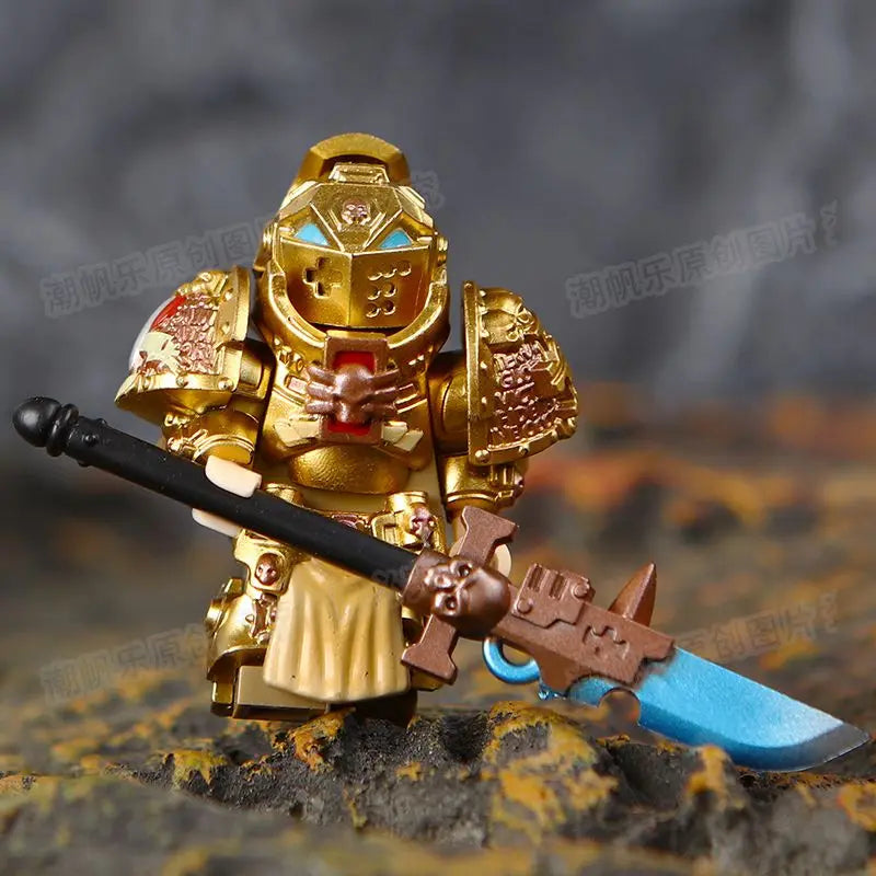 Creative Roman Warrior Brick Man Robot Model Hobby Children's Puzzle Toy Gift for Children's Holiday Gift Collection Decoration