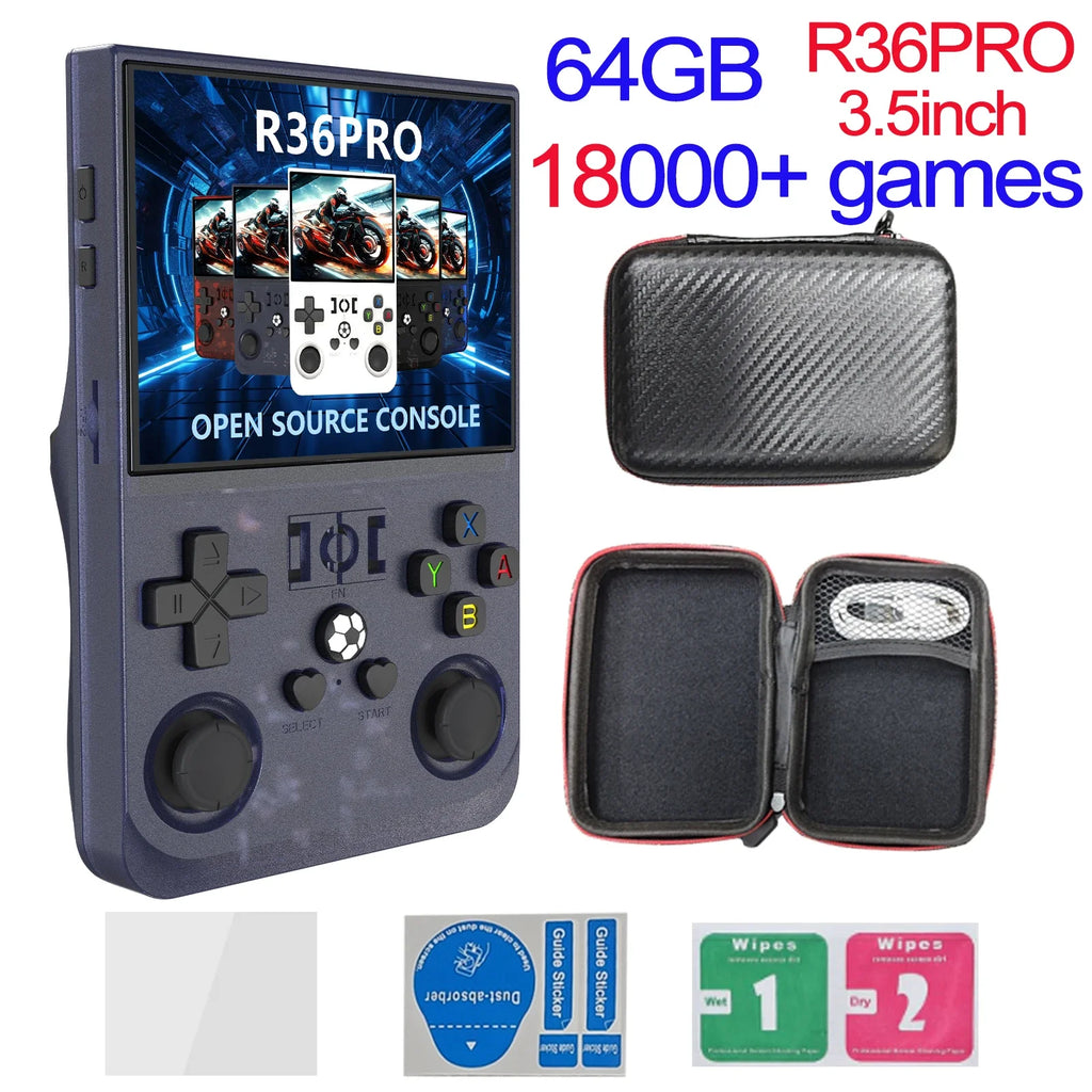 R36MAX Game Console 64GB 128GB 18000+GAMES Linux System 4.0 inch